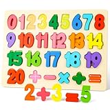 Zahlen Kinder Puzzle, Wooden Number Puzzles Spiele, Bunte Holz Puzzle Mit Zahlen Lernen für Mädchen Jungen