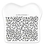 Grafik-Werkstatt Werkstatt Toast-Teller mit Spruch Porzellan Guten Morgen, Weiß