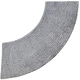 DFEO@MF Gebogene Duschmatte, 45x143cm Duschvorleger Runddusche, rutschfest Maschinenwaschbar Badvorleger, Flauschig Weich Badezimmerteppich Die Sich an Eine Runddusche Anpasst (Grey)