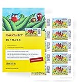 10 Stück 0,95 EUR 95 Cent postfrische selbstklebende Briefmarken | Frankaturware Markenset (Motiv: Der kleine Drache Kokosnuss)