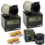 Wartungspaket Luftfilter + Ölfilter + Zündkerzen für Suzu ki VZ 800 Marauder VZ800 Marauder AF Baujahr 1997-2003
