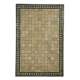 Casa Moro Mediterraner Gartentisch Mosaiktisch 120x80 cm rechteckig grün terrakotta mit Eisen-Gestell H 73 cm ? Kunsthandwerk aus Marrakesch ? Dekorativer Balkontisch Bistrotisch Esstisch | MT2117