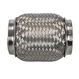 BESTPRICE 1x Flexrohr Auspuffrohr Interlock Zwischenrohr mitte
