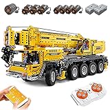 FigureArt Technic Kran Bausteine, 2590 Teile, MK13107 Riesenkran Kran Modell, Doppelte Fernbedienung mit 8 Motoren, Kompatibel mit Lego Technik