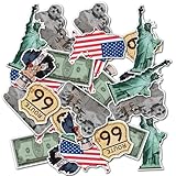 XXL-Großkonfetti * USA/AMERIKA * mit 24 großen Konfetti-Teilen für eine Mottoparty oder Geburtstag // Party Kinder Kindergeburtstag US Konfetti Deko Mottoparty