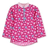 Sterntaler Baby - Mädchen Langarm-schwimmshirt Sealife Rash Guard Shirt, Magenta, 104 EU