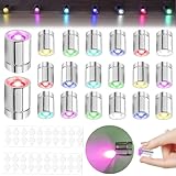 20 Stück Mini Led Licht Bunt Kleine Led Lichter Micro Für Beleuchtung Puppenhaus Mit 40 Kleber Puppenhaus Licht Für Partydekoration Basteln Puppenhauszubehör Bausteine Vitrinen(Buntes Licht)