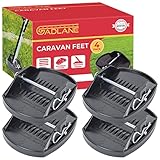 GADLANE Wohnwagen Stützplatten 4 Stück - Robust Stützblöcke für Wohnmobil, Caravan, Anhänger - Ideal zur Stabilisierung des Wohnwagenbeins (Kein Werkzeug Erforderlich)