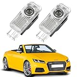 AutoQi Für Audi A3 8P 8L 8V A4 B6 B7 B8 B9 A5 A6 4K 4G A7 Q2 Q3 Q5 Q7 LED Projektor Einstiegsbeleuchtung Tür Logo Laser Türlicht, 2 STK (Rot + S)