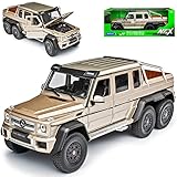 Welly Mercedes-B G-Klasse G63 AMG 6x6 Beige 1/24 Modell Auto
