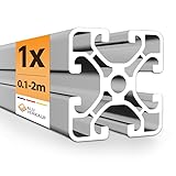 Alu-Verkauf Aluprofil 40x40mm Nut 8-1x Aluminium Profil 100mm - Maße & Stückzahlen wählbar - T-Nut Schiene - Systemprofil aus Aluminium für Profis und Hobbyanwender