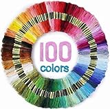 Maxee 100 Farben Stickgarn, Regenbogenfarbe, Stickgarn Wird für Kreuzstichfaden, Armbandfaden, Basteltwist, Kunsthandwerksdrehfaden