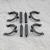 ULEIVA Sockelleiste Halterung 4er Set Clip + Schiene kompatibel mit IKEA Faktum Rationell Befestigung Fuß