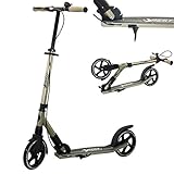 BEST SPORTING High End Scooter Erwachsene I klappbarer Roller mit Ständer, Handbremse, Klingel und Tragegurt I City-Roller für Erwachsene I Tretroller mit Rollengröße 205 mm