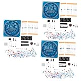 Hoement 3sätze Digitales Elektronik-Uhr-kit Mit Temperatur-Sensor Bausatz Für Bastler Große Anzeige Einfach Zu Bauen Präzise Zeitmessung Für Zuhause Und Büro
