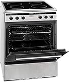 Exquisit Standherd EHI 60-3 Inox | Elektro-Standherd | Induktion-Kochfeld | 65 Liter Garraum | edelstahl