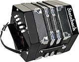Steinbach Concertina in schwarz 2 x 10 Diskantknöpfe (20 Diatonische Töne)