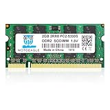 2GB DDR2 667MHz PC2 5300 5300S 2GB SODIMM 200-Pin 1,8V CL5 Non-ECC Unbuffered Notizbuch Arbeitsspeicher