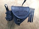 ORLETANOS MALTESER Black kompatibel mit Schwingentasche Satteltasche Harley Davidson Softail Heritage Starrahmen VN900 VN800 Tasche Motorradtasche