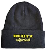 Bimaxx Deutz Luftgekühlt Beanie Oldtimer Rollmütze Kappe | Schwarz