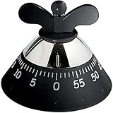Alessi A09 B - Design Mechanischer Küchentimer, Thermoplastisches Harz, Schwarz, 10,5cm