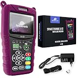 SAT DVB-S2 Messgerät Satellite Finder, Satellitenerkennung, Digitaler Handsignalmesser, TV-Signalfinder, 2500 Batterie, TFT LED-Farbanzeige DVB-S / S2X, IPTV M3U H.265 Spacetronik SPS22