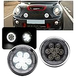 NSLUMO LED Rallye DRL Fahrlicht für Mini Cooper R55 R56 R57 R58 R59 Chrom-Shell-Halo-Ring Tagfahrlicht 2 Stück Bimmer Zusatzscheinwerfer Led DRL Lampen