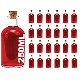 slkfactory 24 x 250 ml Leere Glasflaschen New-BOST-SPI Apotheker-Flaschen Korken