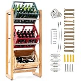 HomeBuddy Getränkekistenregal Holz - Getränkekistenregal 3 Kisten - kistenregal 3 kästen Kistenregal - Getränkeregal, bierkastenständer - Inklusive Flaschenöffner und Verankerung