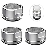 3 Stücke Strahlregler M24, Wasserhahn Sieb Außengewinde Einsatz Wasserhahn Filter Strahlregler für Wasserhähne mit Edelstahl- und ABS-Filtern