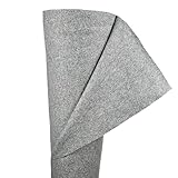 EraGreen Premium Bastelfilz 1,5m Br. - 3mm Filz zum Basteln - Dekostoff Wollfilz Filzstoff Filzrolle grau (Meterware)