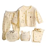 Gajaous 5 STÜCKE Neugeborene 0-3 M Jungen Mädchen Baby Baumwolle Kleidung Tops Hut Hosen Anzug Outfit Sets OneSize