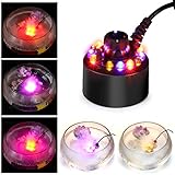 FITNATE Ultrasonic fog maker, Nebler Ultraschall Vernebler, 12 LED Farbwechsel, Nebelgerät für Halloween Pumpkin und Hexentopf, Springbrunnen/Teich/Nebel Zerstäuber Luftbefeuchter, Fogmenge≥300mL/H