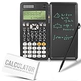 OfficeNest 417 Funktionen – 2025 Update – Wissenschaftlicher Taschenrechner mit LCD-Schreibpad & Stylus – Solar & Batterie – Nicht programmierbar – Für Schule, Abitur, Studium, Uni & Beruf