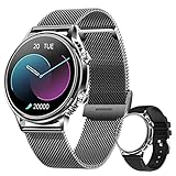 Smartwatch,Phipuds 1,32 Zoll runde Armbanduhr mit 7 Sports, Musiksteuerung, Herzfrequenz, Schrittzähler, Kalorien, usw.IP67 Wasserdicht Fitness Tracker für Damen und Herren,Schwarz