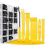 Befestigungsclips Auto + Auto Demontage Werkzeuge Set von SCHMITZ.Tools [700 Teile] Hebelwerkzeug Auto - Kfz Werkzeug - Auto Zubehör Innenraum - Auto Clips - Klips - Spreiznieten - Befestigung Clips