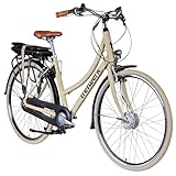 Tretwerk Aurora E Bike 28 Zoll Pedelec Damen Herren 155-185 cm Elektrofahrrad 522 Wh E Fahrrad Damenfahrrad 7 Gang (Elfenbein, 50 cm)