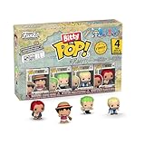 Funko Bitty Pop! One Piece - Luffy 4pk und eine Überraschungs-Mini-Figur - 0.9 Inch (2.2 cm) - Monkey D. Ruffy Sammlerstück Stapelbares Display-Regal Inklusive - Geschenkidee - Kuchenaufstecker