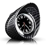 Auto Quarz Uhr Interior Kohlefaser Armaturenbrett Runde Quarzuhr Fahrzeug Clock Universal Zeit Datum Display Dekoration