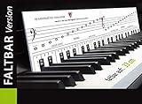 TonGenau® Klaviatur Schablone FALTBAR 2mm - Klavier lernen leicht gemacht - von KlavierlehrerInnen empfohlen - Klavier spielen lernen für Kinder, Anfänger, und Erwachsene