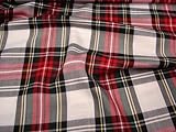 StoffBook WEIß KLASSIK SCHOTTENKAROS TARTAN-STOFF KAROSTOFF STOFF STOFFE, B560