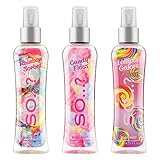 Body Mist By So…? Damen Körpernebel Lollipop Galore, Rainbow Sorbet, Candy Floss Körperspray Gemischte Duftbündel 100ml (3er-Pack)