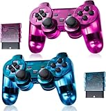 LeonDesigns Classic Drahtlos Controller für P-s2/DS 2/PC (Lila+Blau)
