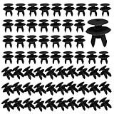 VZU 100 Stück 701867299 Befestigungsclips Schwarz, Auto Verkleidung Clips für VW T4 T5, Clips Auto Innenverkleidung Halterung, Türverkleidung 9mm Loch(Schwarz)