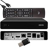 VU+ Zero HW Version 2-1x DVB-S2 Full-HD Sat Tuner E2 Linux Receiver, YouTube, Satellit Receiver mit Aufnahmefunktion, Kartenleser, Media Player, EasyMouse HDMI-Kabel & 300 Mbits WiFi Stick, schwarz