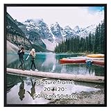 Giftgarden Schwarze Bilderrahmen 50x50 cm, Moderner Fotorahmen für Quadratischer Foto und Bilder, Glattes Schlankes Design, Wand- oder Tischaufsteller - Einzel