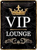 Nostalgic-Art Retro Blechschild, 15 x 20 cm, VIP Lounge – Geschenk-Idee für besondere Menschen, aus Metall, Vintage Design, Blechschilder Sprüche