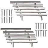 Vegena 10 Stück Möbelgriffe, Edelstahl Handgriffe Küchengriff Schrankgriff Schubladengriff Relinggriffe Bohrlochabstand 96mm Relinggriffe für Schrank Schublade Kleiderschrank Schranktür