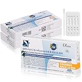 5-in-1 Test Atemviren-SARS-CoV-2 & Influenza A+B & RSV & ADV Antigen Combo Test Kit-Schnelltest für Zuhause - Zertifizierte Premiumqualität - Einfach, Schnell, Präzise (3)
