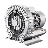 Ringverdichter Für Fischteiche, 120 W-1500 W Seitenkanalverdichter Regenerativer Verdichter Zum Luftblasen, Saugen, Abwasserbelüftung, Einphasige Wirbelgaspumpe,120W